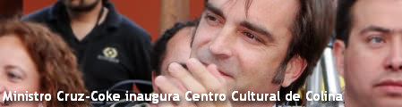 Reportaje fotográfico: Ministro Cruz-Coke en inauguracción Centro de Cultura de Colina